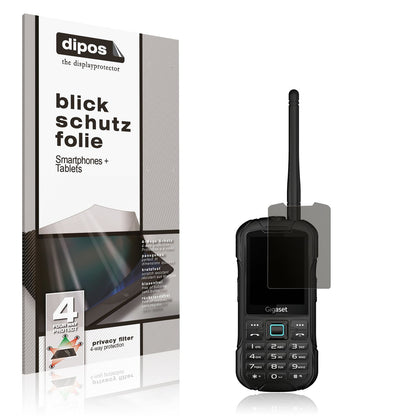 Blickschutzfolie von dipos passend für Gigaset GLX8, präziser Zuschnitt und blasenfrei montiert