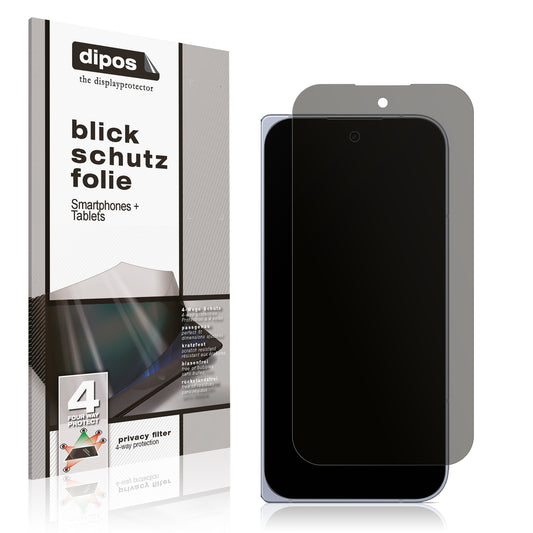 Blickschutzfolie von dipos passend für Google Pixel 10 Pro Fold Aussen-Display, präziser Zuschnitt und blasenfrei montiert