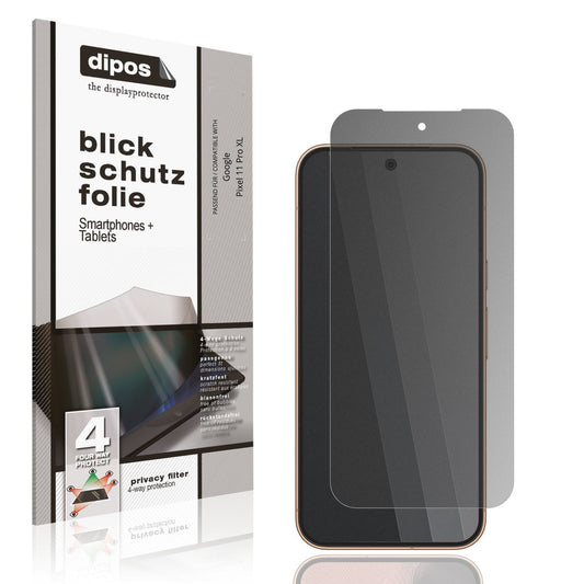 Blickschutzfolie von dipos passend für Google Pixel 11 Pro XL, präziser Zuschnitt und blasenfrei montiert