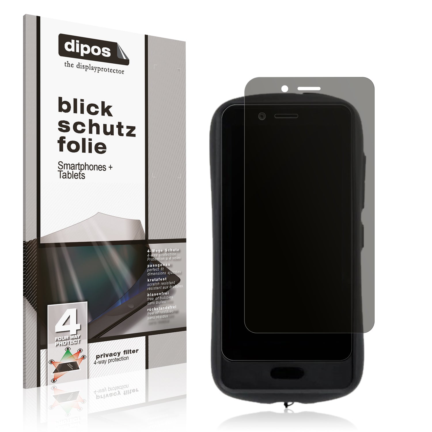 Blickschutzfolie von dipos passend für Hamic MIELS nico, präziser Zuschnitt und blasenfrei montiert