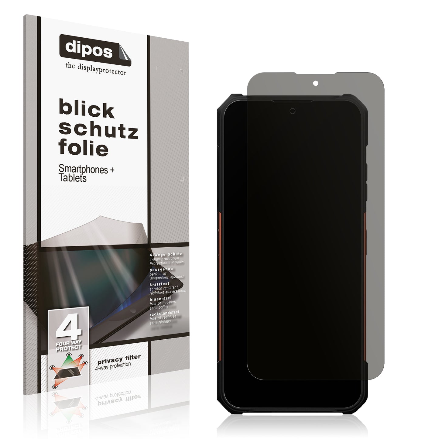 Blickschutzfolie von dipos passend für Hammer Construction 2 5G, präziser Zuschnitt und blasenfrei montiert