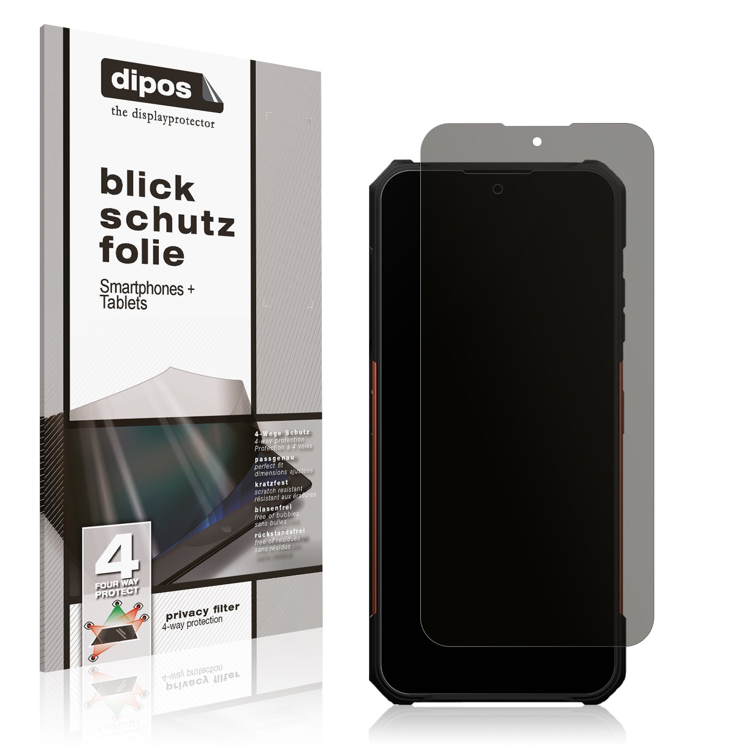Blickschutzfolie von dipos passend für Hammer Construction 2 5G, präziser Zuschnitt und blasenfrei montiert