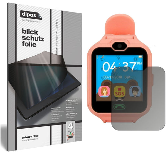 Blickschutzfolie von dipos passend für Hangang Smart MT-6261, präziser Zuschnitt und blasenfrei montiert
