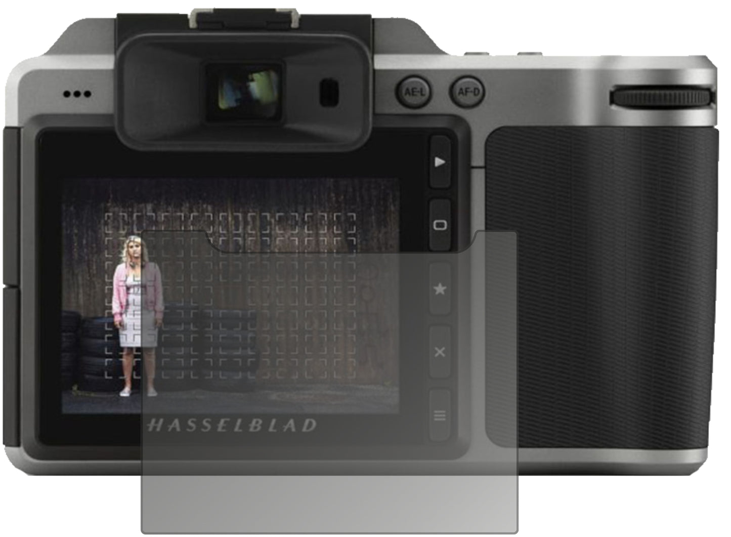 Blickschutzfolie von dipos passend für Hasselblad X1D II 50C, präziser Zuschnitt und blasenfrei montiert