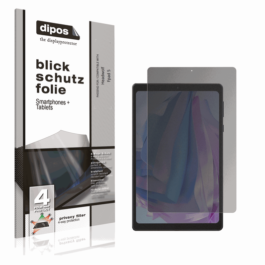 Blickschutzfolie von dipos passend für Headwolf Fpad 5, präziser Zuschnitt und blasenfrei montiert