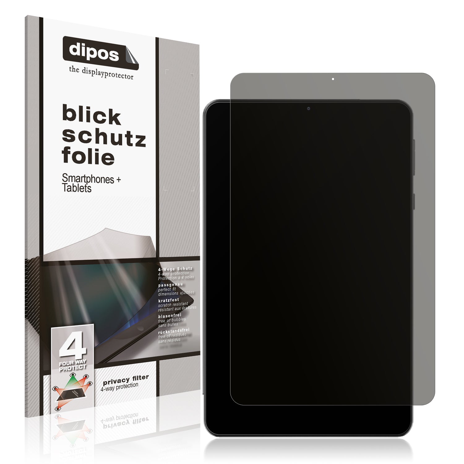 Blickschutzfolie von dipos passend für Headwolf FPad 5 Pro, präziser Zuschnitt und blasenfrei montiert