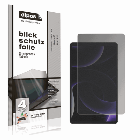 Blickschutzfolie von dipos passend für Headwolf FPad 6 SE, präziser Zuschnitt und blasenfrei montiert