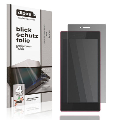 Blickschutzfolie von dipos passend für HMD Asha 505, präziser Zuschnitt und blasenfrei montiert