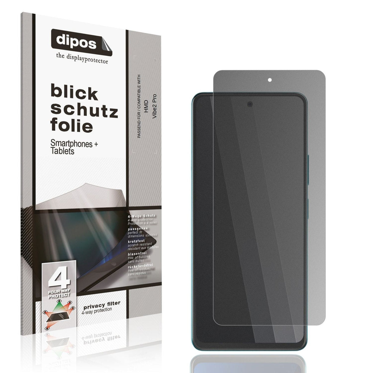 Displayschutz mit Blickschutzfilter-Effekt zur Unterstützung beim Schutz sensibler Daten