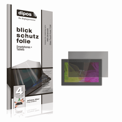 Blickschutzfolie von dipos passend für HMI Ultratronik Glass Touch Front 7 Zoll, präziser Zuschnitt und blasenfrei montiert