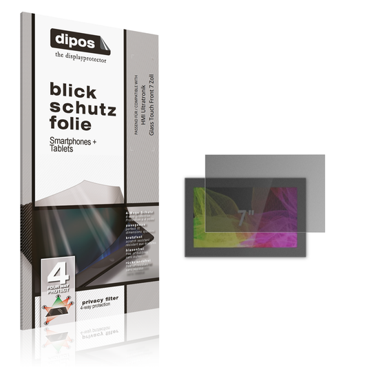 Blickschutzfolie von dipos passend für HMI Ultratronik Glass Touch Front 7 Zoll, präziser Zuschnitt und blasenfrei montiert