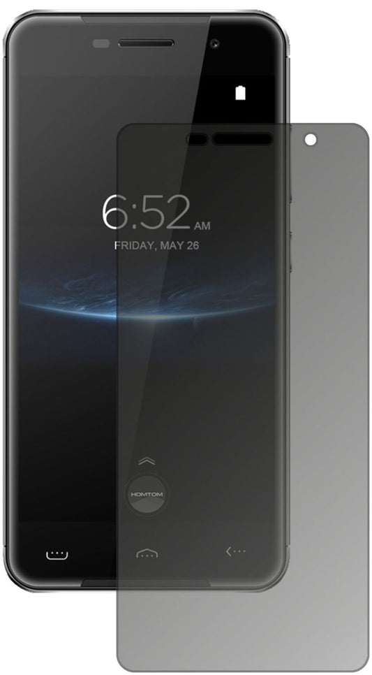 Blickschutzfolie von dipos passend für HOMTOM HT37 Pro, präziser Zuschnitt und blasenfrei montiert