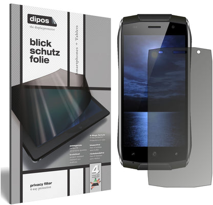 Blickschutzfolie von dipos passend für Homtom Zoji Z6, präziser Zuschnitt und blasenfrei montiert