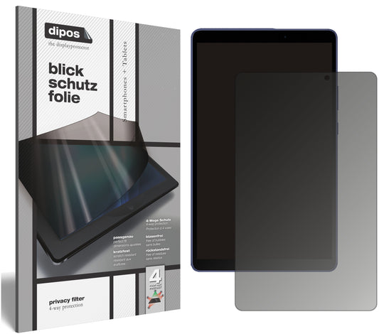 Blickschutzfolie von dipos passend für Honor Tablet X7 8 Zoll, präziser Zuschnitt und blasenfrei montiert