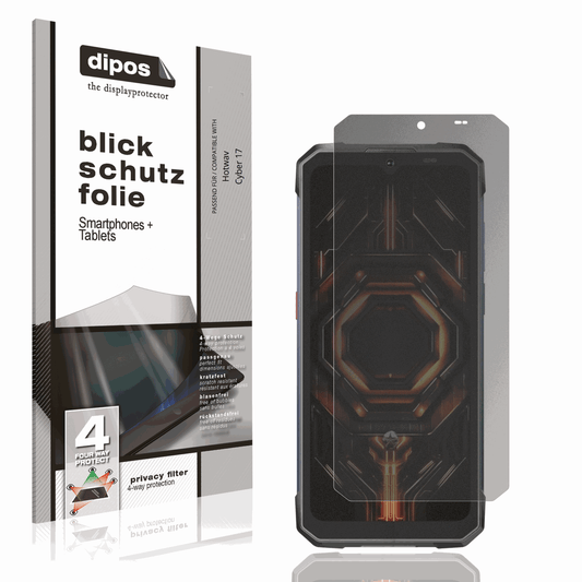 Blickschutzfolie von dipos passend für Hotwav Cyber 17, präziser Zuschnitt und blasenfrei montiert