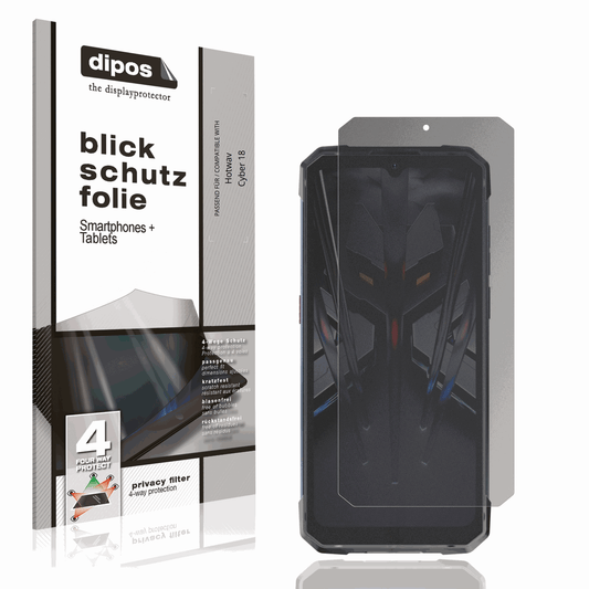 Blickschutzfolie von dipos passend für Hotwav Cyber 18, präziser Zuschnitt und blasenfrei montiert