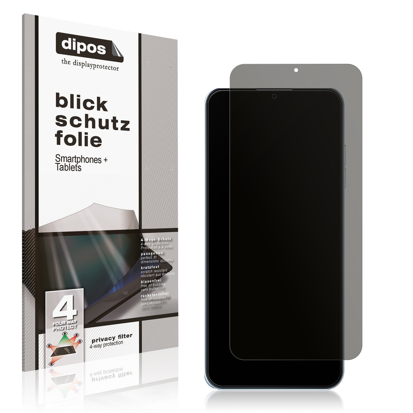 Blickschutzfolie von dipos passend für Hotwav Note 15, präziser Zuschnitt und blasenfrei montiert