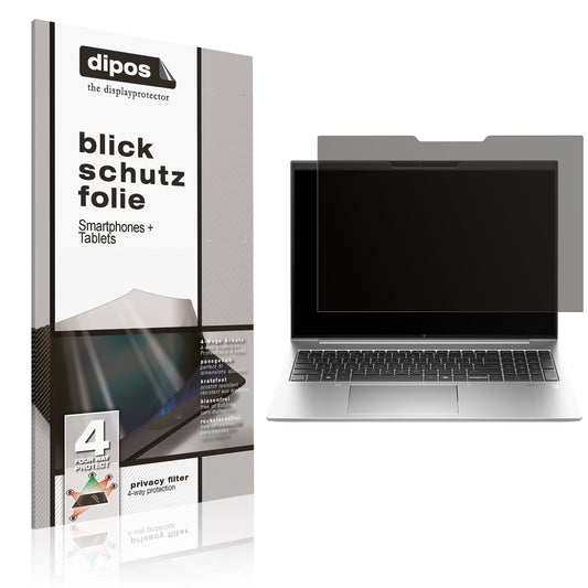 Blickschutzfolie von dipos passend für HP EliteBook 860 G11 16 Zoll, präziser Zuschnitt und blasenfrei montiert