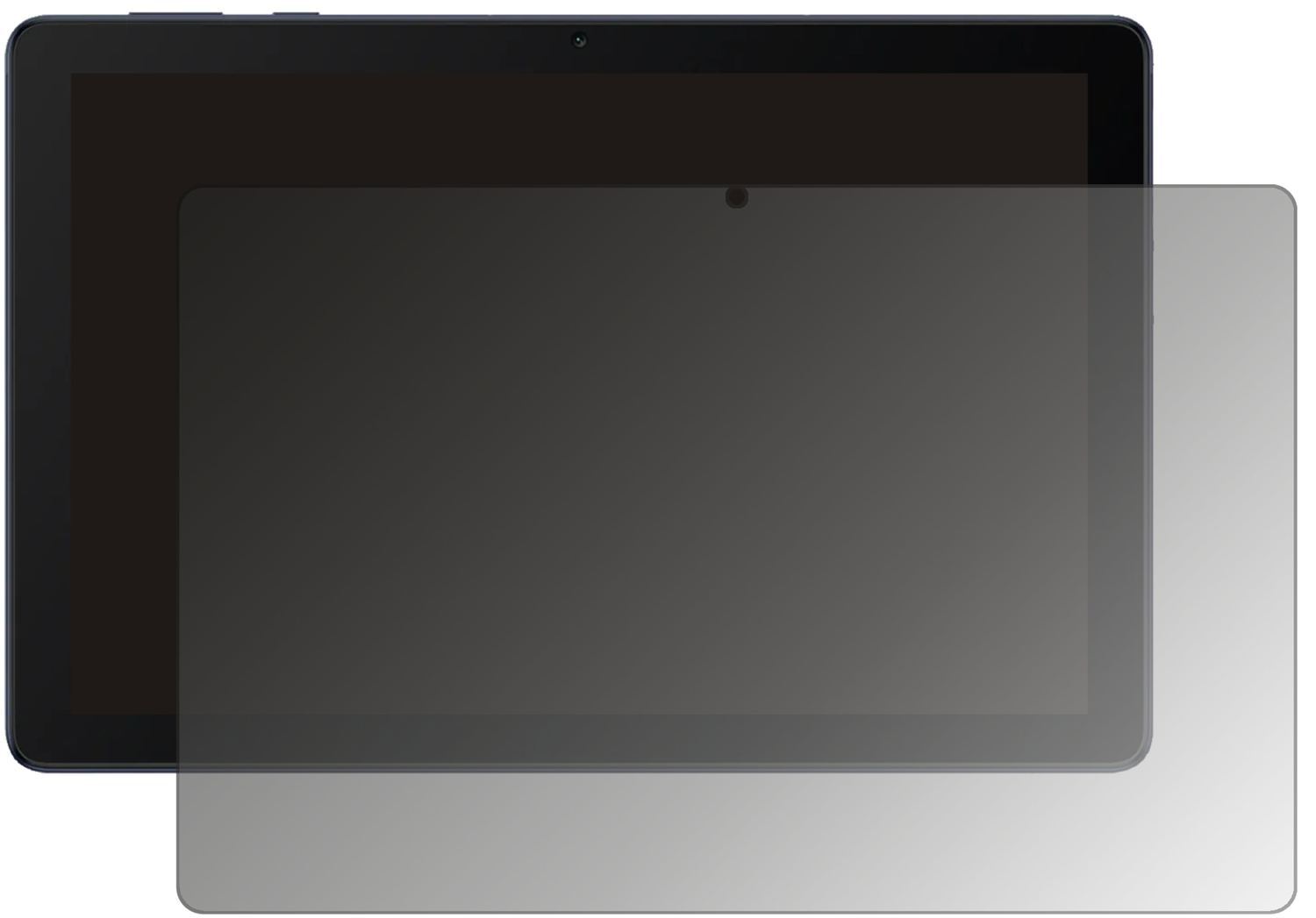 Blickschutzfolie von dipos passend für Huawei MatePad T10s, präziser Zuschnitt und blasenfrei montiert
