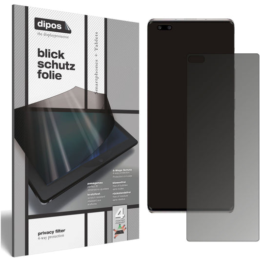 Blickschutzfolie von dipos passend für Huawei Nova 8 Pro, präziser Zuschnitt und blasenfrei montiert