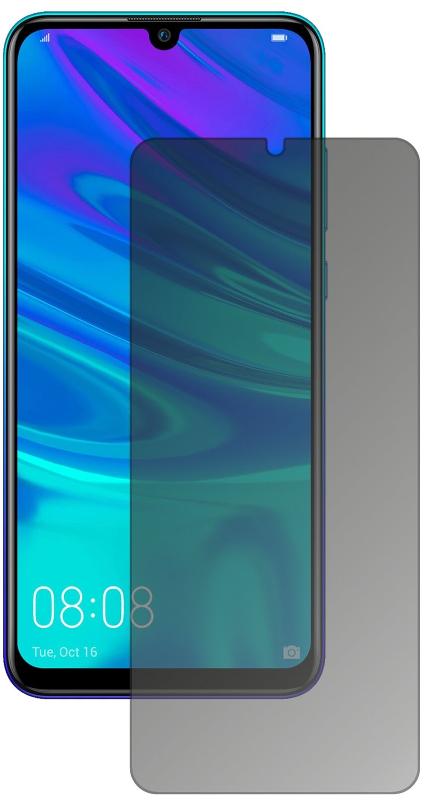 Blickschutzfolie von dipos passend für Huawei P Smart (2019), präziser Zuschnitt und blasenfrei montiert