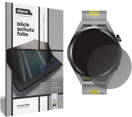 Blickschutzfolie von dipos passend für Huawei Watch GT Runner, präziser Zuschnitt und blasenfrei montiert