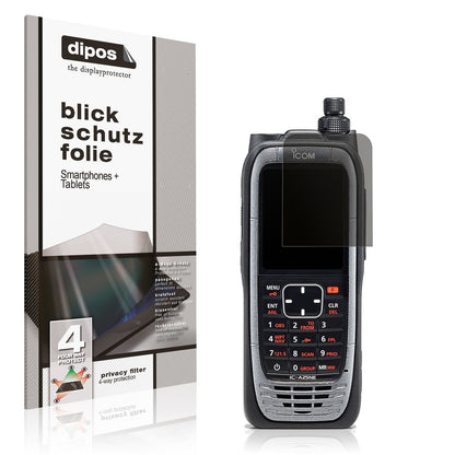 Blickschutzfolie von dipos passend für Icom IC-A25NE, präziser Zuschnitt und blasenfrei montiert