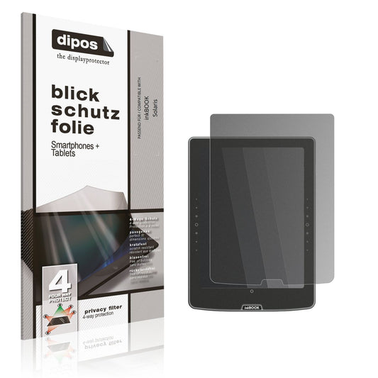 Blickschutzfolie von dipos passend für inkBOOK Solaris, präziser Zuschnitt und blasenfrei montiert