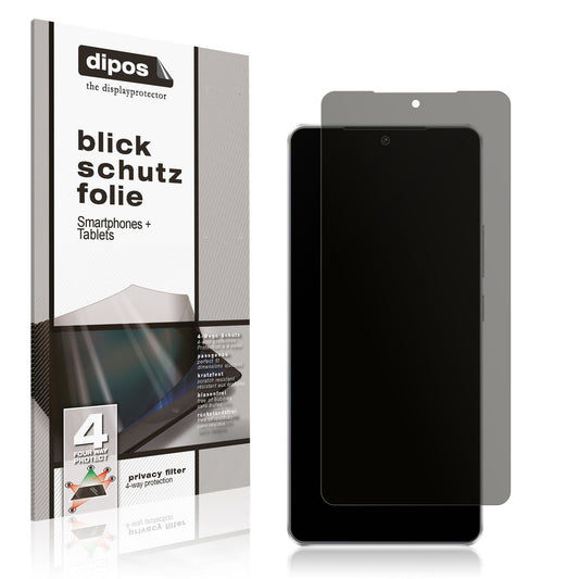 Blickschutzfolie von dipos passend für IQOO Z10 Turbo Plus, präziser Zuschnitt und blasenfrei montiert