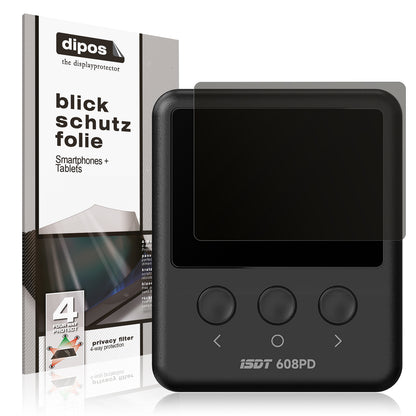 Blickschutzfolie von dipos passend für ISDT 608PD, präziser Zuschnitt und blasenfrei montiert