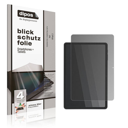 Blickschutzfolie von dipos passend für Itel VPad 2, präziser Zuschnitt und blasenfrei montiert
