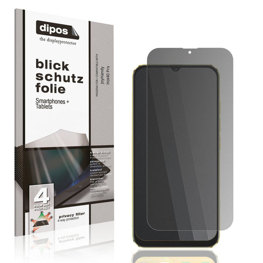 Blickschutzfolie von dipos passend für JoyHandy Hot40 Pro, präziser Zuschnitt und blasenfrei montiert