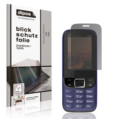 Blickschutzfolie von dipos passend für JtQtJ T5081, präziser Zuschnitt und blasenfrei montiert
