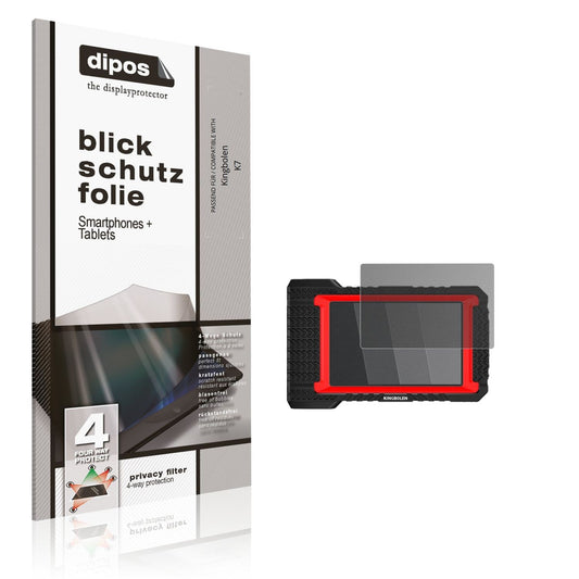 Blickschutzfolie von dipos passend für Kingbolen K7, präziser Zuschnitt und blasenfrei montiert