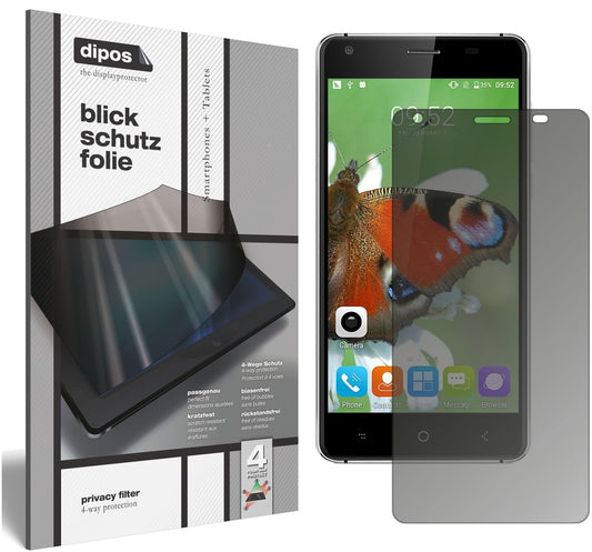 Blickschutzfolie von dipos passend für Landvo XM200 Pro, präziser Zuschnitt und blasenfrei montiert