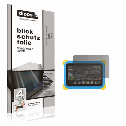 Blickschutzfolie von dipos passend für Laptok KT1008, präziser Zuschnitt und blasenfrei montiert