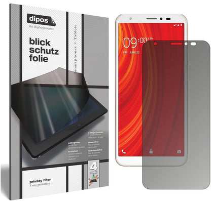 Blickschutzfolie von dipos passend für Lava Z61, präziser Zuschnitt und blasenfrei montiert