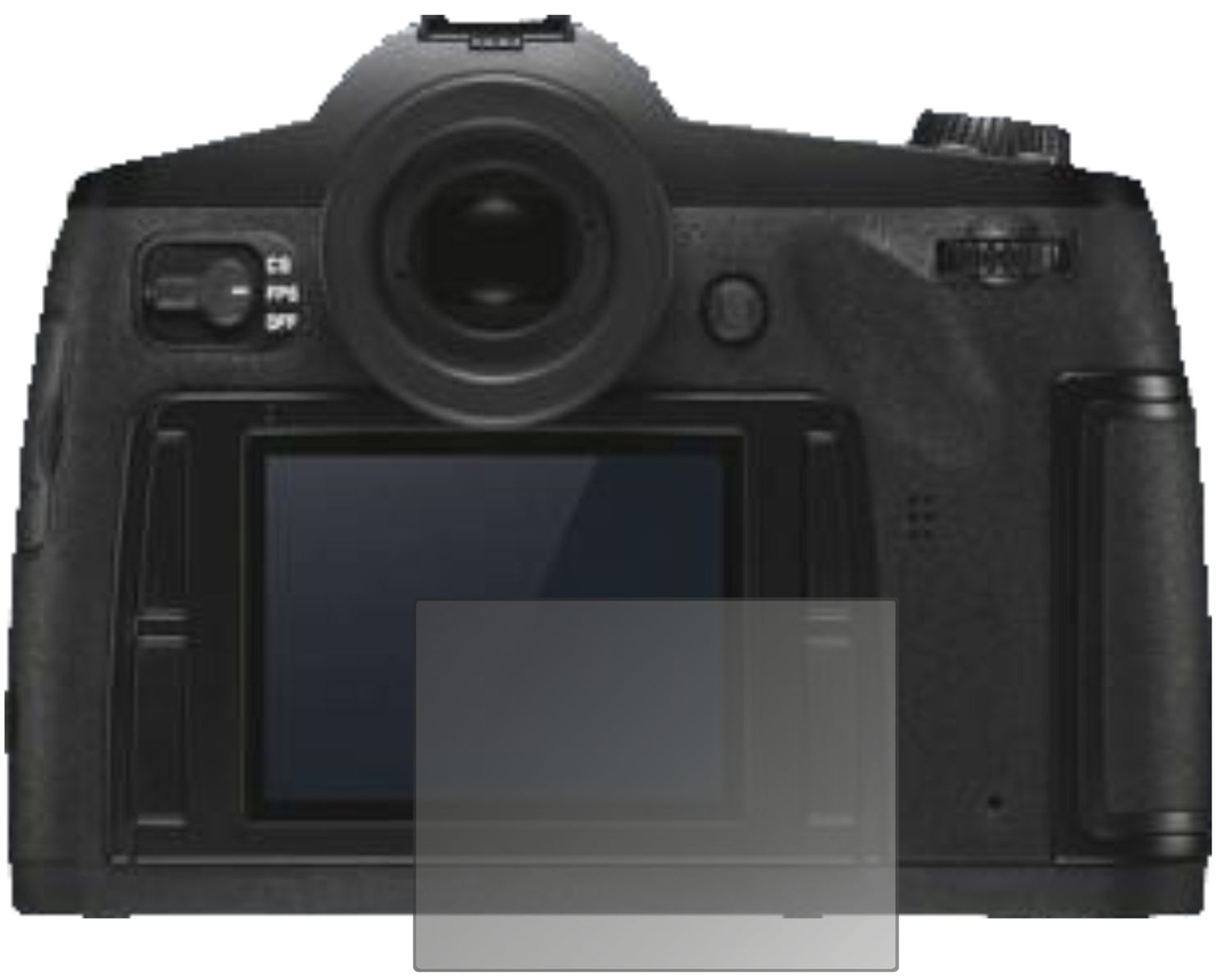 Blickschutzfolie von dipos passend für Leica S3, präziser Zuschnitt und blasenfrei montiert