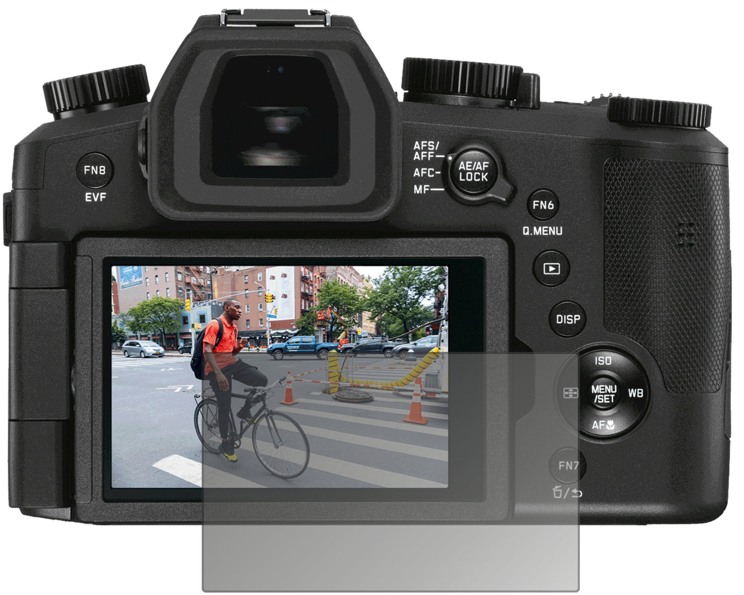 Blickschutzfolie von dipos passend für Leica V-Lux 5, präziser Zuschnitt und blasenfrei montiert