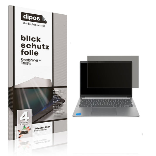 Blickschutzfolie von dipos passend für Lenovo IdeaPad Slim 5i 16 Zoll, präziser Zuschnitt und blasenfrei montiert