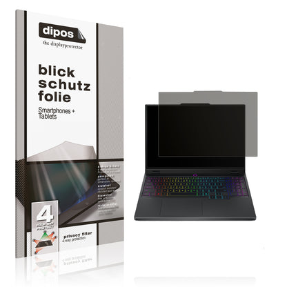 Blickschutzfolie von dipos passend für Lenovo Legion 5 15IRX10, präziser Zuschnitt und blasenfrei montiert