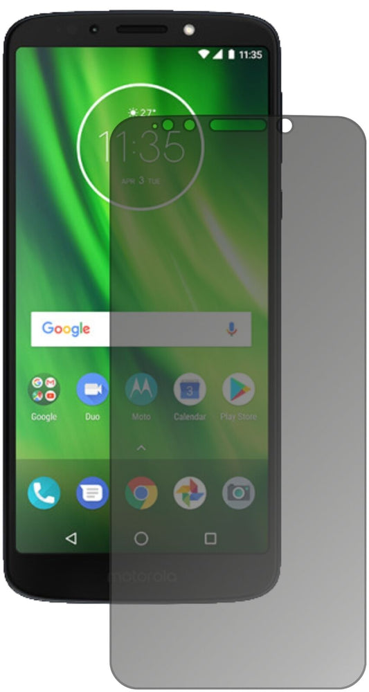 Blickschutzfolie von dipos passend für Lenovo Moto G6 Play, präziser Zuschnitt und blasenfrei montiert