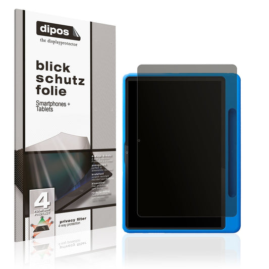 Blickschutzfolie von dipos passend für Lenovo Tab 3.Gen 10.1 Zoll Kids, präziser Zuschnitt und blasenfrei montiert