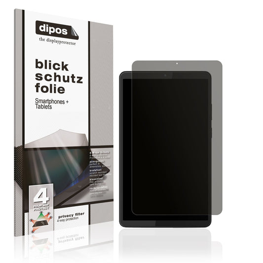 Blickschutzfolie von dipos passend für Lenovo Tab One 8.7 Zoll, präziser Zuschnitt und blasenfrei montiert