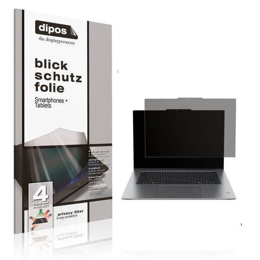 Blickschutzfolie von dipos passend für Lenovo ThinkPad X9 15 G1, präziser Zuschnitt und blasenfrei montiert