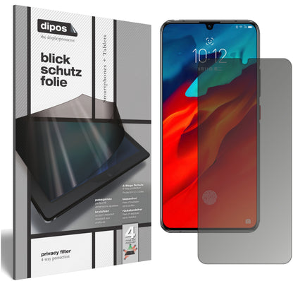 Blickschutzfolie von dipos passend für Lenovo Z6 Pro Ferrari Edition, präziser Zuschnitt und blasenfrei montiert