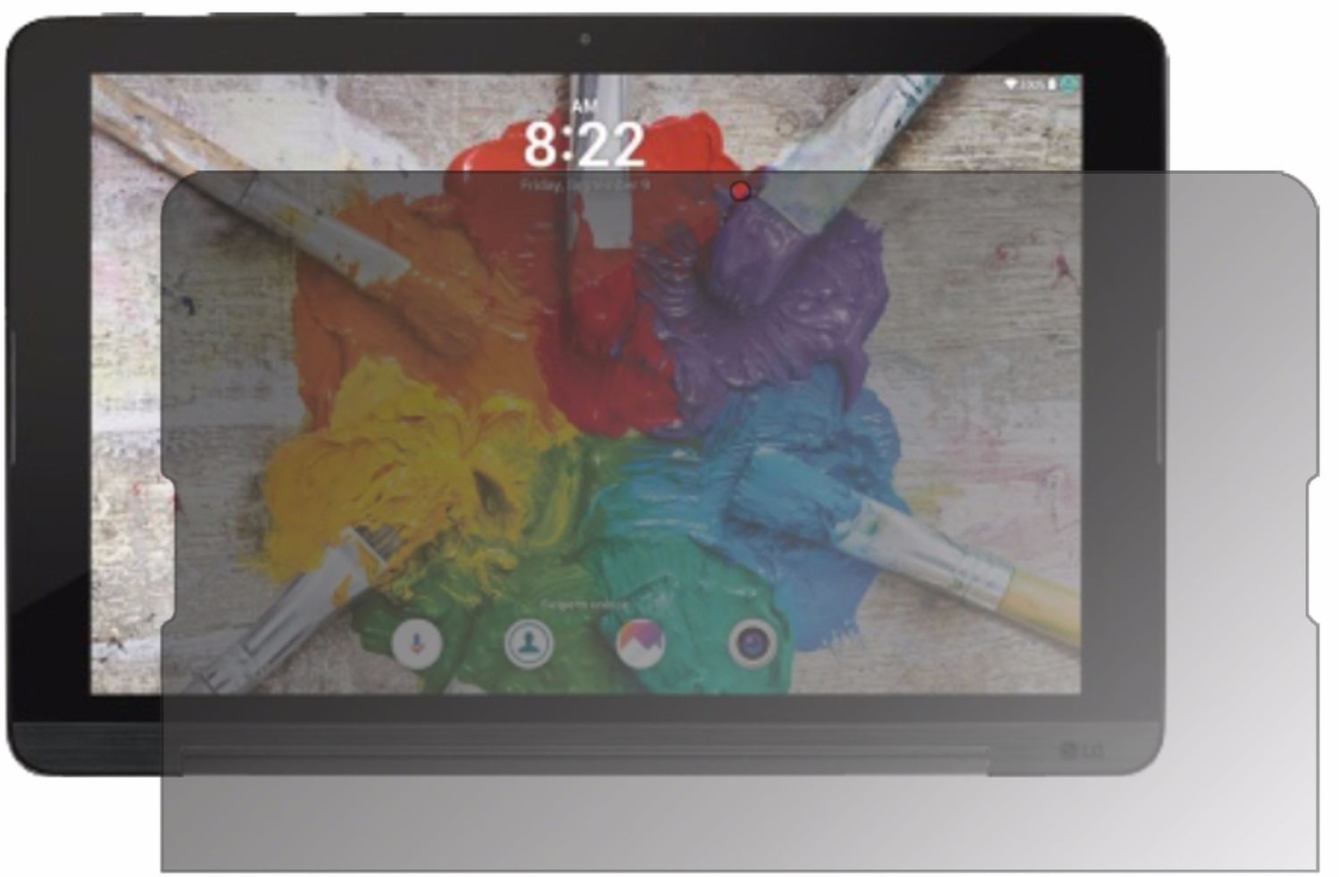 Blickschutzfolie von dipos passend für LG G Pad 3 10.1, präziser Zuschnitt und blasenfrei montiert