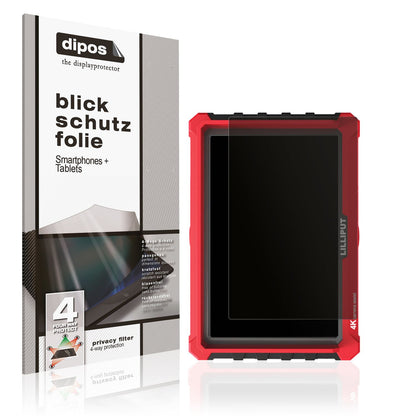 Blickschutzfolie von dipos passend für Lilliput A7s 7 Zoll, präziser Zuschnitt und blasenfrei montiert