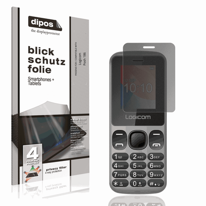 Blickschutzfolie von dipos passend für Logicom Posh 186, präziser Zuschnitt und blasenfrei montiert