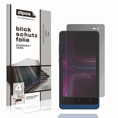 Blickschutzfolie von dipos passend f�r Logicom Wave, pr�ziser Zuschnitt und blasenfrei montiert
